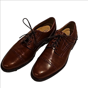 Johnston & Murphy signature series sheepskin cap toe Oxford derby size 10